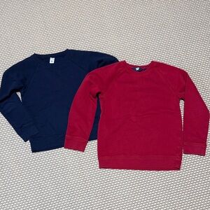 Size 6/7 Kids Crewneck Sweatshirt Set - Navy Blue & Red